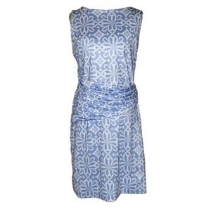 NWT Gretchen Scott Corset Dress In Piazza Pale Blue Size M